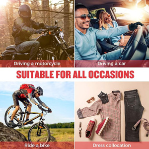 Premium Real Leather Half Finger Gloves Men Custom Designer Ventilated Knuckle Holes Biker Motorcycle Driving Gym Fitness Gloves - Product Image 5