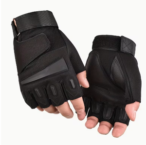 Unisex Half Finger Gym <b>Gloves</b> PU Leather Adjustable Wrist Strap <b>Weight</b> Lifting Fitness Workout Anti Slip Grip Unisex gym workout - Product Image 2