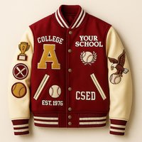 Veste de baseball décontractée personnalisée, manches en cuir véritable, style universitaire, fournisseur direct en gros, fabrication en vrac