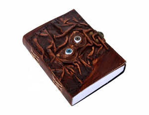 Libro de hechizos Hocus Pocus, cuaderno de cuero genuino con bordes deshilachados, diario Grimoire del Tercer Ojo, cuaderno vintage de las Sombras o diario personal - Product Image 4