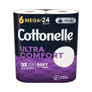 Papel Higiénico Cottonelle Ultra ComfortCare, 6 Mega Rollos (24 Rollos Regulares) - Product Image 4