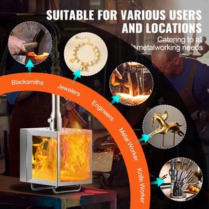 Fucina Portatile a Propano a 1 Bruciatore per Forgiatura di Coltelli e Lame, Attrezzatura per Fabbri, Grande Capacità, Macchinario per Forgiatura Metalli - Product Image 6