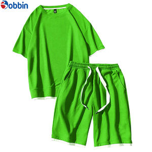 ชุดเสื้อยืดและกางเกงจ็อกเกอร์ผ้าฟลีซทรงโอเวอร์ไซส์สำหรับผู้ชายและผู้หญิง สวมใส่สบาย สไตล์ไฮสตรีท ระบายอากาศได้ดี เหมาะสำหรับฤดูร้อน รับผลิตตามแบบ - Product Image 4