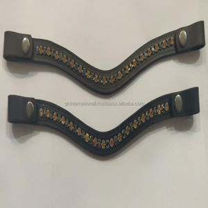 Banda de cuero para la frente 6 mm Cristal Muchas combinaciones de colores disponibles con botón a presión - Product Image 4