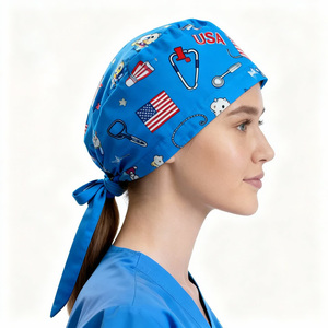 Unisex Ponytail <b>Scrubs</b> Cap Hospital Pharmacy <b>Work</b> Caps With Sweatband Skull Hats Pet Vet Cap Surgery Hat - Product Image 1