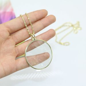 Loupe de poche en laiton avec longue chaîne, lentille de haute qualité pour la lecture, l'inspection de bijoux, les pièces de monnaie, les timbres, les outils d'artisanat - Product Image 1