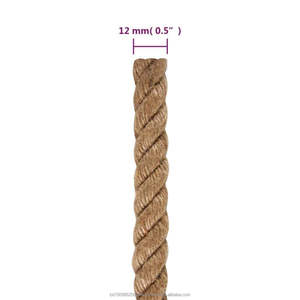 Corde en jute torsadée 12 mm 3/4 brins, 100 % naturelle, écologique, durable, biodégradable, haute résistance, antibactérienne, haute qualité - Product Image 6