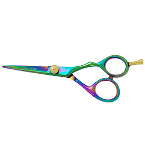 High Quality German Stainless Steel Professional Salon <b>Barber</b> Scissors Multi-Color Gold Adjustment Screw Sharp <b>Blade</b> Hair - Product Image 6