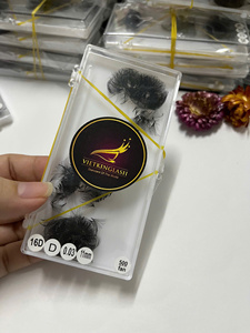 Kit de cils en grappes personnalisés, marque privée, fabrication de cils individuels en grappes, boîte noire mate naturelle, fabricant direct, usine du Vietnam - Product Image 6