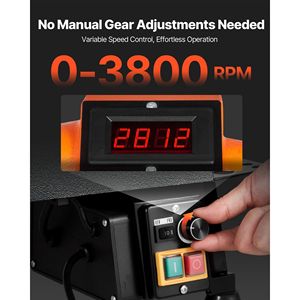 Tornio da banco per legno da 1 HP con velocità variabile 0-3800 RPM, motore DC brushless, banco da lavoro 12 x 18 - Product Image 4