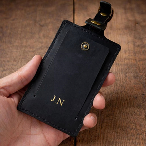 ป้ายแท็กกระเป๋าเดินทางหนังแท้ พิมพ์โลโก้ได้ ป้ายชื่อเดินทาง ป้ายปิดข้อมูลส่วนตัว ป้ายติดกระเป๋าเดินทาง ของขวัญองค์กรจำนวนมาก LMP-0262 - Product Image 1