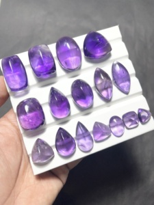 Cabochon en améthyste naturelle, pierre précieuse polie, améthyste violette, bijoux faits à la main, fabricant et fournisseur en gros - Product Image 4