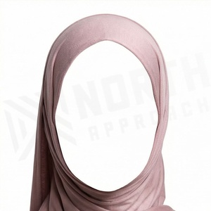 Hiyab de poliéster de color sólido para mujer, tela de chifón, agradable al tacto, para uso diario, pañuelo étnico de Oriente Medio. - Product Image 2