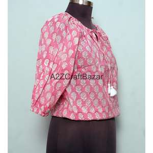 Vestido Mini Informal de Oficina para Mujer, 100% Algodón Tejido a Mano, Manga Larga, Cuello Redondo, Estampado Floral, Transpirable, Ecológico, Holgado - Product Image 5