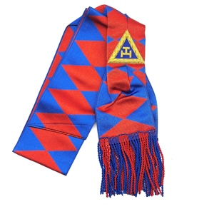 Royal Arch Provincial and Chapter sash premium ceremonial sash red moiré ribbon gold embroidery trim high quality regalia sash - Product Image 6