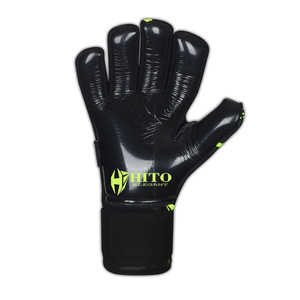 Gants de gardien de but de football en néoprène noir de qualité supérieure, design personnalisé, avec silicone injecté, sangle élastique allemande de 4 mm, TTab - Product Image 2