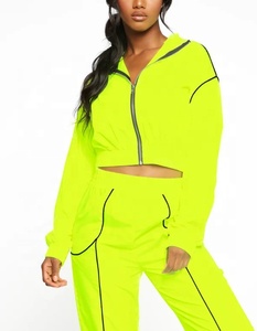 Conjunto de cortavientos informal ligero de secado rápido para mujer de alta calidad al por mayor hecho de chándal transpirable de poliéster - Product Image 3