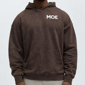 Sweat à capuche oversize décontracté en molleton délavé pour homme avec logo personnalisé, vente en gros, poids lourd 450 GSM, streetwear OEM - Product Image 1