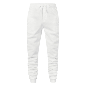 Chándal Unisex Blanco con Capucha, Ropa Casual de Longitud Completa con Bolsillos Laterales, Cintura Elástica, Corte Regular, 100% Algodón, Peso Medio - Product Image 4
