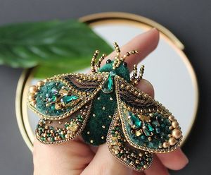 Handmade Engagement Brooch with Fine Embroidery and Colorful Beads-Premium Quality Unisex Jewelry - Product Image 5