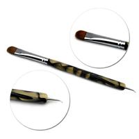 Pinceau de nail art français en gros, poils Kolinsky, manche acrylique, avec logo personnalisé, pour salon de manucure et vernis à ongles