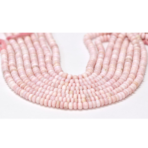 Cuentas de Ópalo Rosa en Forma de Rondelle: Piedra Preciosa Lisa, 5-8 mm, 13 Pulgadas - Product Image 4
