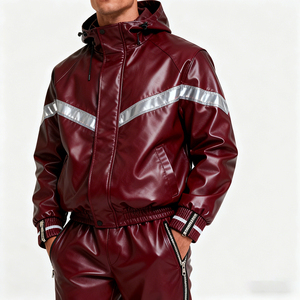 SPORTEX WEARS Custom Logo Casual Winter Lightweight Unisex Leather <b>Tracksuit</b> in Best Price Super Quality - Product Image 4