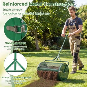 Spargitore per Prato da 24 Pollici con Rete da 0,75 x 0,5 Pollici, Spargitore di Compost per Terra, Sabbia e Fertilizzante, Verde - Product Image 4