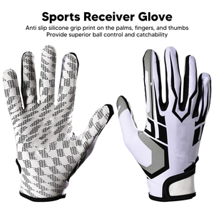 Guantes de Receptor de Fútbol de Alto Rendimiento con Agarre Tecnológico Adhesivo y Transpirables para Partidos de Liga Competitiva - Product Image 6
