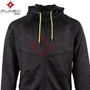 เสื้อฮู้ดมอเตอร์ไซค์แบบยูนิเซ็กซ์ FLASH GEAR พร้อมชุดเกราะป้องกันเต็มตัว ซับในถอดออกได้ พร้อมแผ่นป้องกันแรงกระแทกที่ได้รับการรับรองมาตรฐาน CE แบบซิป - Product Image 4