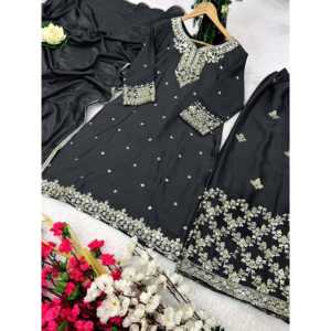 Conjunto de Traje de Mujer con Hermoso Bordado de Aguja Zari para Fiestas - Product Image 2