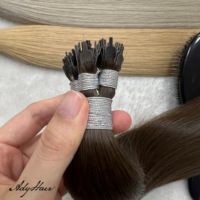 Extensiones de Cabello I-Tip de Queratina Virgen 100% de Camboya, de Alta Calidad y Más Vendidas, con Cutícula Alineada, Rizado Italiano Natural Profundo y Suelto