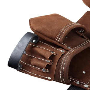 2026 Brown Leather <b>Tool</b> <b>Belt</b> With Multiple Pockets And Adjustable Strap For Workshop Equipment Storage - Product Image 5