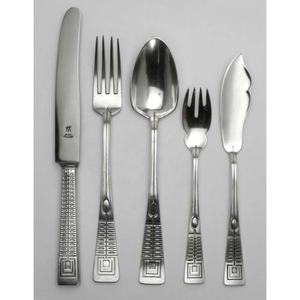 Ensemble de couverts en acier inoxydable de haute qualité couverts modernes de luxe poignée en argent Unique nouveau Design pour l'utilisation de restaurant de mariage à domicile - Product Image 2