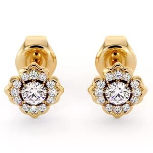Top Quality 8MM Cluster VVS Moissanite <b>Stud</b> <b>Earrings</b> 925 Sterling <b>Silver</b> Diamond <b>Earring</b> for Parties and Gifts - Product Image 2