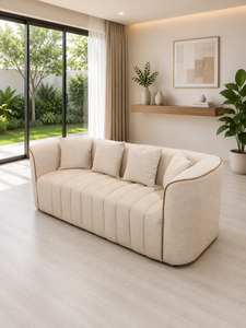 Canapé émeraude moderne minimaliste Vela carré 3 places pour appartement, hôtel, salons, tissu personnalisé, meubles écologiques - Product Image 2
