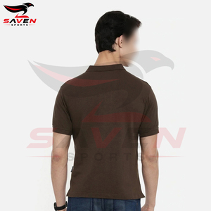 Men's Brown Short Sleeve Cotton Oxford <b>Polo</b> <b>Shirt</b> Solid Color Casual <b>Pocket</b> Design Regular Fit Plus Size Men <b>Polo</b> Tees - Product Image 2