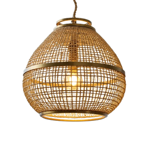 Lámpara Colgante de Ratán de Nuevo Diseño, Fácil Instalación en el Techo, Hecha a Mano, para Decoración de Bodas y Fiestas - Product Image 6