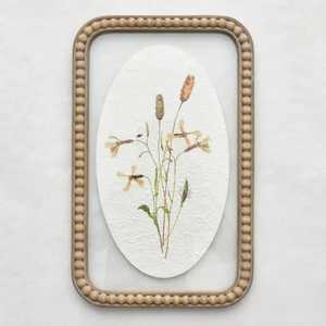 Bohemian Wooden Bead Border Square <b>Floating</b> Handmade Durable Modern Photo <b>Frame</b> Tabletop Standing Pressed Flower Glass <b>Frame</b> - Product Image 1