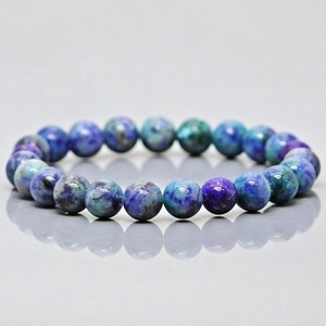 Natural Azurite Malachite Smooth Round AA Grade <b>Gemstone</b> Beads Stretch <b>Bracelet</b> Healing Jewelry Wholesale - Product Image 3