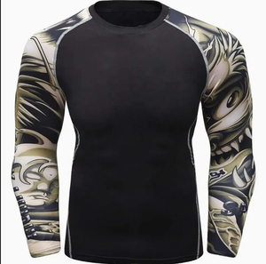 Camiseta de Manga Tres Cuartos Personalizada para Hombre, Protección UV 50+, Secado Rápido, Antibacteriana, para Entrenamiento de MMA y Jiu Jitsu - Product Image 5