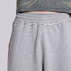 Shorts décontractés pour hommes, personnalisés, effet délavé, 100 % coton, longueur 3/4, style boardshorts amples, vente en gros - Product Image 2