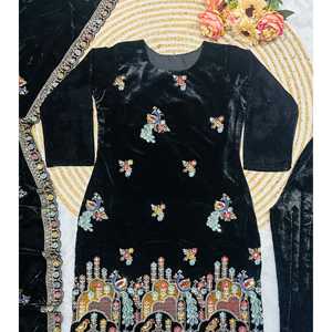 Ensemble Dupatta haut bas fantaisie pour femmes de créateur - Product Image 6