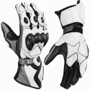 Gants de moto en cuir véritable pour femmes, design tendance, chauds pour l'hiver, noirs, élégants. - Product Image 5