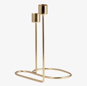 Modern <b>Brass</b> <b>Candlestick</b> Holder Cylindrical Design Elegant Home Decoration Durable Metal Finish At Best Price - Product Image 3