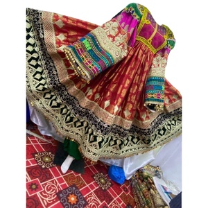 Vestido banjara Afghani, prenda de diseño con tallas personalizadas disponibles, de alta calidad, a la venta, hecha en Pakistán por WS Internacional, 100% - Product Image 1