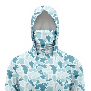 Sweat à capuche de pêche camouflage pour garçons, protection UV, respirant, séchage rapide, imprimé numérique, Spandex/Polyester, vêtements de performance pour l'extérieur - Product Image 2