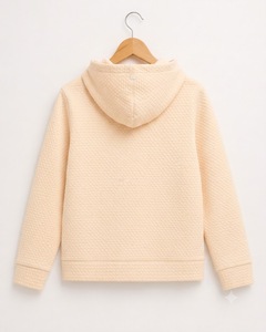 เสื้อฮู้ดไหมพรมผ้าฝ้ายติดกระดุมแบบควิลท์ สีพื้น ทรงปกติ ใส่ได้ทั้งชายและหญิง สไตล์ลำลอง สำหรับใส่ในฤดูใบไม้ร่วง - Product Image 2