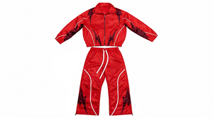 Men Sporty Blue <b>Polyester</b> <b>Tracksuit</b> Set Stand Collar Zipper Front Breathable Woven Satin Fabric Spring Outerwear - Product Image 3