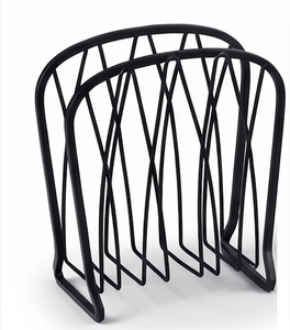 Porte-serviettes en fer massif noir de qualité supérieure avec un design élégant, parfait pour les hôtels, les restaurants et les articles de table - Product Image 1
